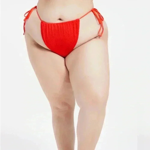 Good American Tiny Toes Hot Coral womens bikini bottoms size 2 (medium) NWT - Picture 6 of 7